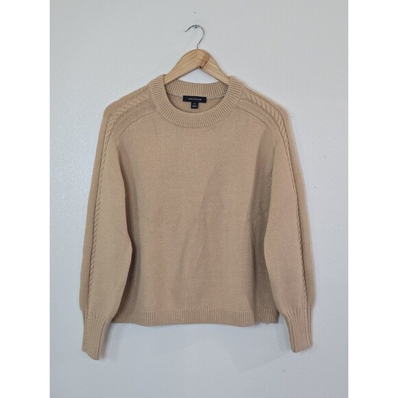 Ann Taylor Cable Knit Sweater Pullover Womens Size XXS Crew Neck Timeless Soft - Picture 1 of 10